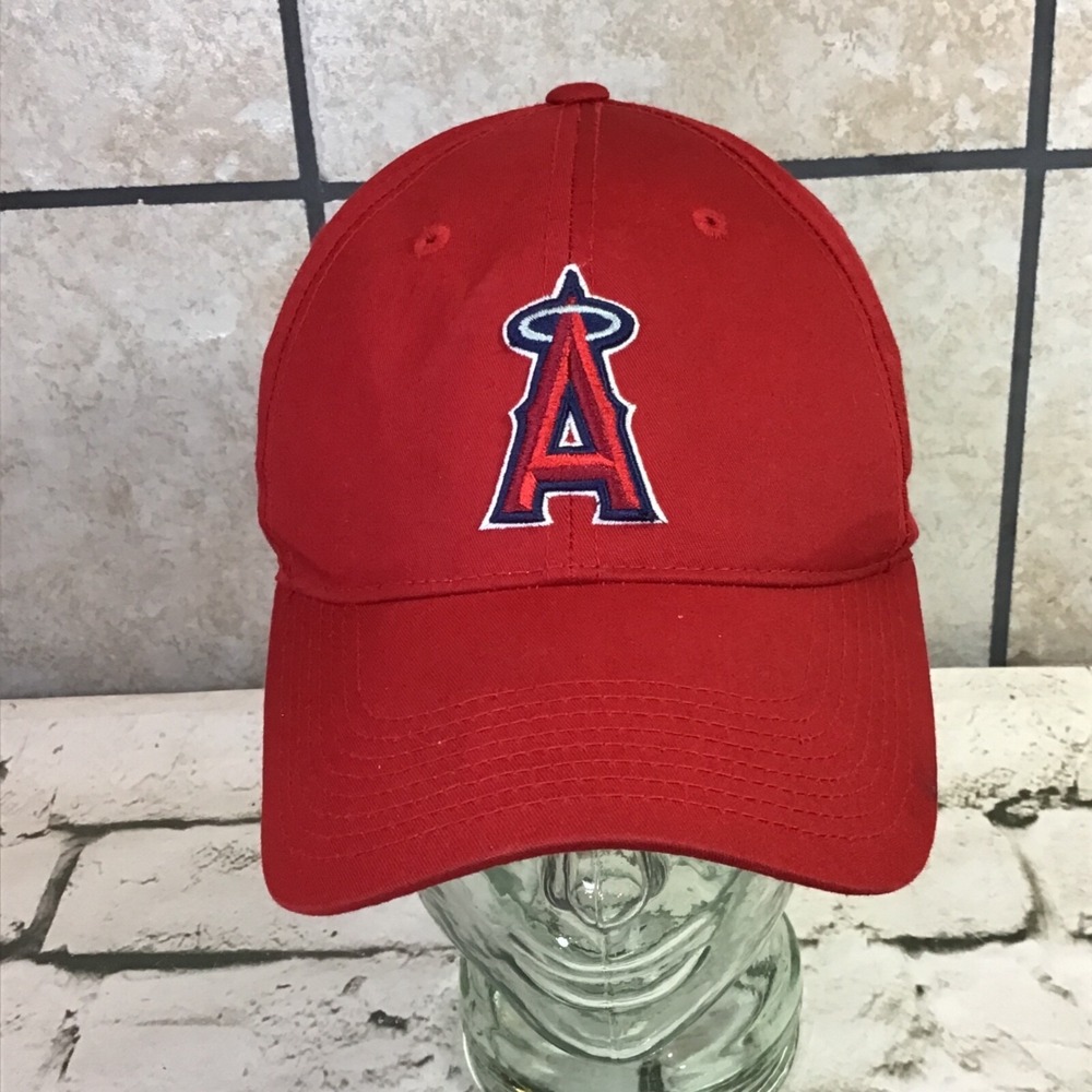 MLB LA Angels Los Angeles Red Ballcap Hat‎ Strap Back Adjustable